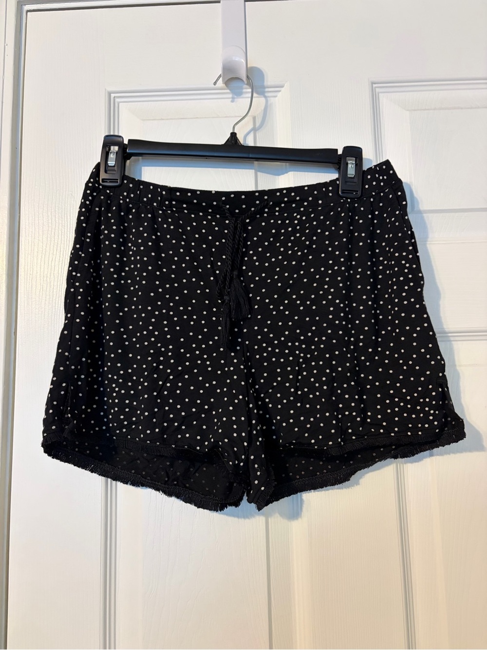 Soma Cool Nights soft Black Polka Dot Lounge / pajama Shorts XS